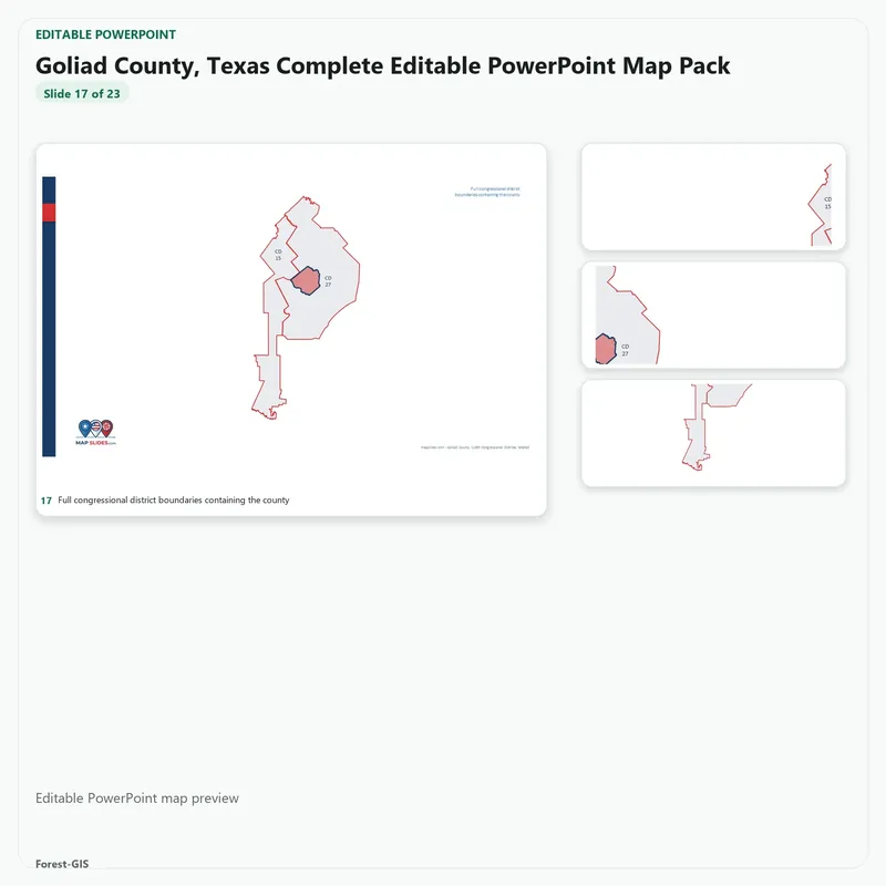 Goliad County, Texas Editable Map Pack - Image 5