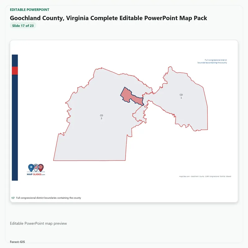 Goochland County, Virginia Editable Map Pack - Image 5