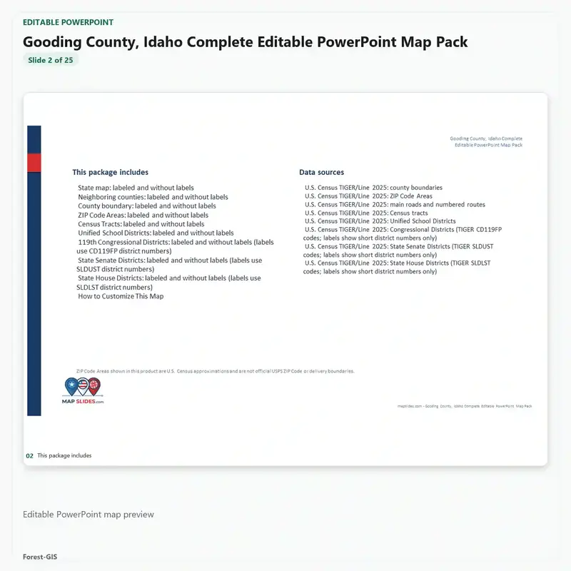 Gooding County, Idaho Editable Map Pack - Image 3