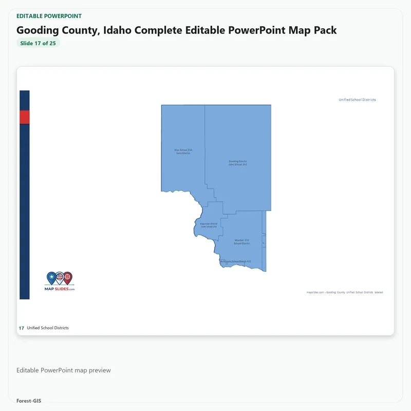 Gooding County, Idaho Editable Map Pack - Image 5