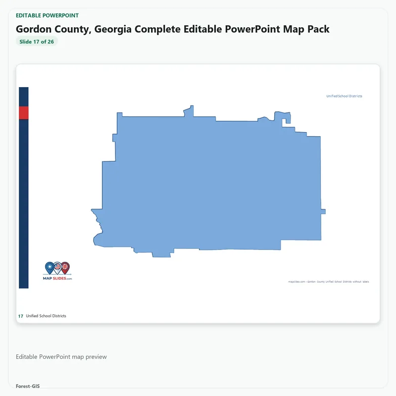 Gordon County, Georgia Editable Map Pack - Image 5