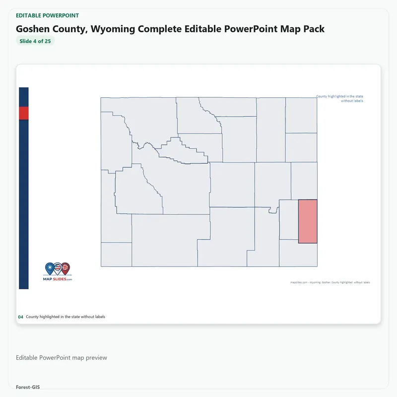 Goshen County, Wyoming Editable Map Pack - Image 4