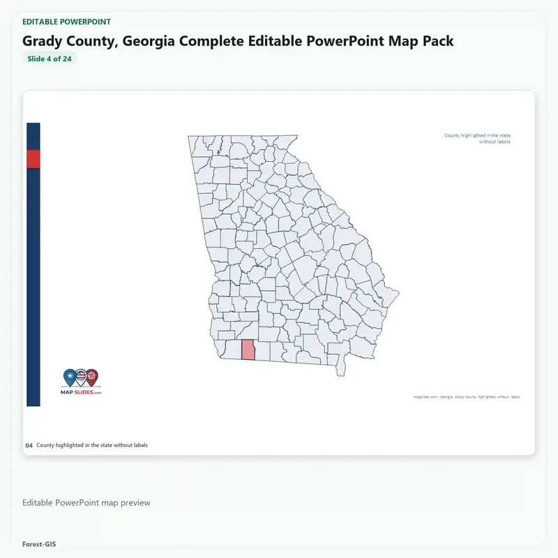 Grady County, Georgia Editable Map Pack - Image 4