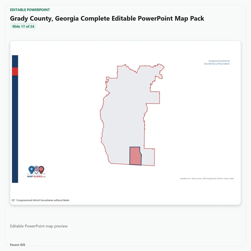 Grady County, Georgia Editable Map Pack - Image 5
