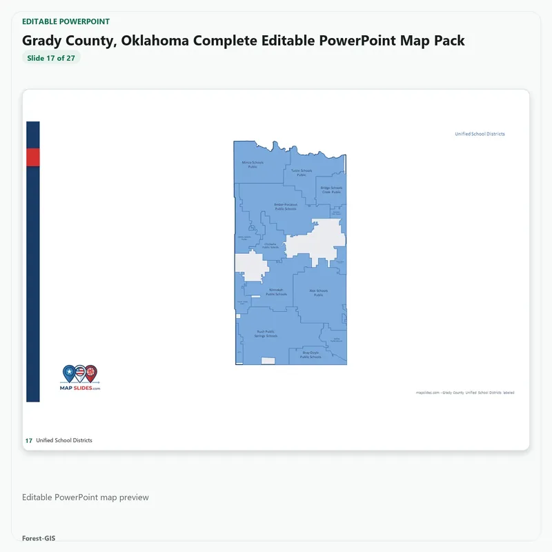 Grady County, Oklahoma Editable Map Pack - Image 5