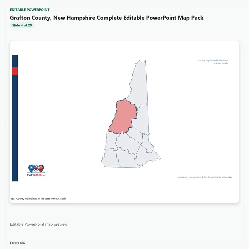 Grafton County, New Hampshire Editable Map Pack - Image 4