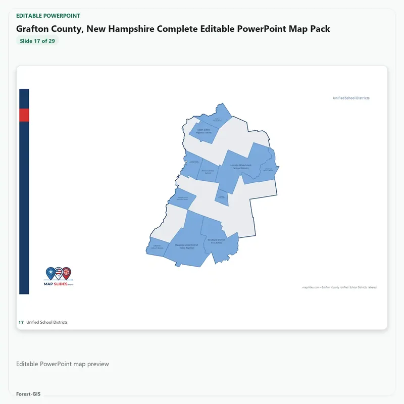 Grafton County, New Hampshire Editable Map Pack - Image 5