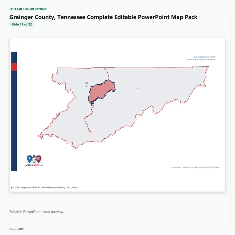 Grainger County, Tennessee Editable Map Pack - Image 5