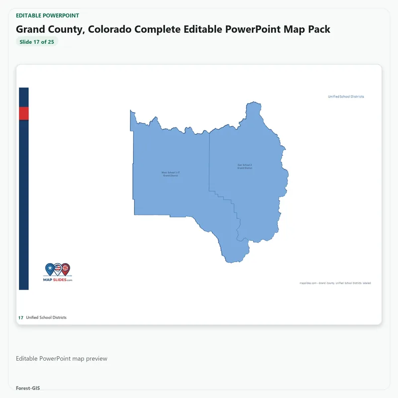 Grand County, Colorado Editable Map Pack - Image 5