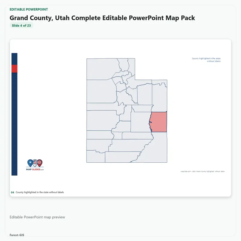 Grand County, Utah Editable Map Pack - Image 4