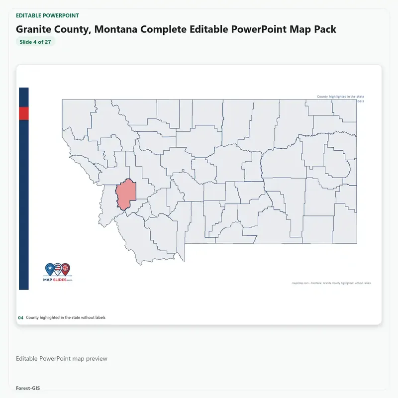 Granite County, Montana Editable Map Pack - Image 4
