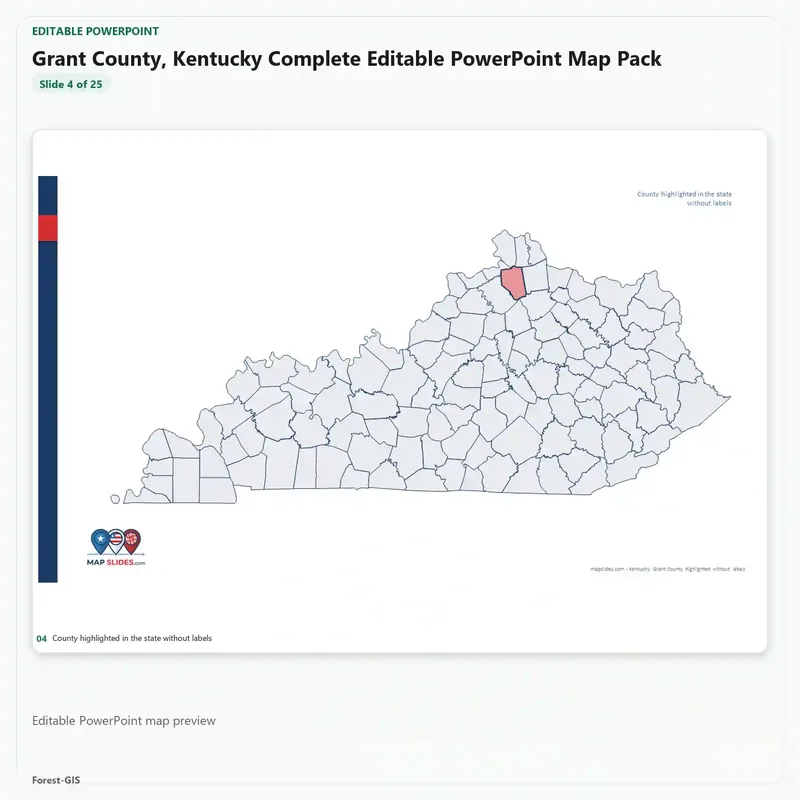 Grant County, Kentucky Editable Map Pack - Image 4