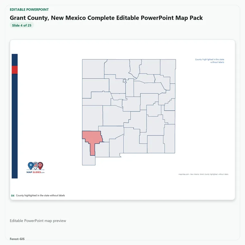 Grant County, New Mexico Editable Map Pack - Image 4