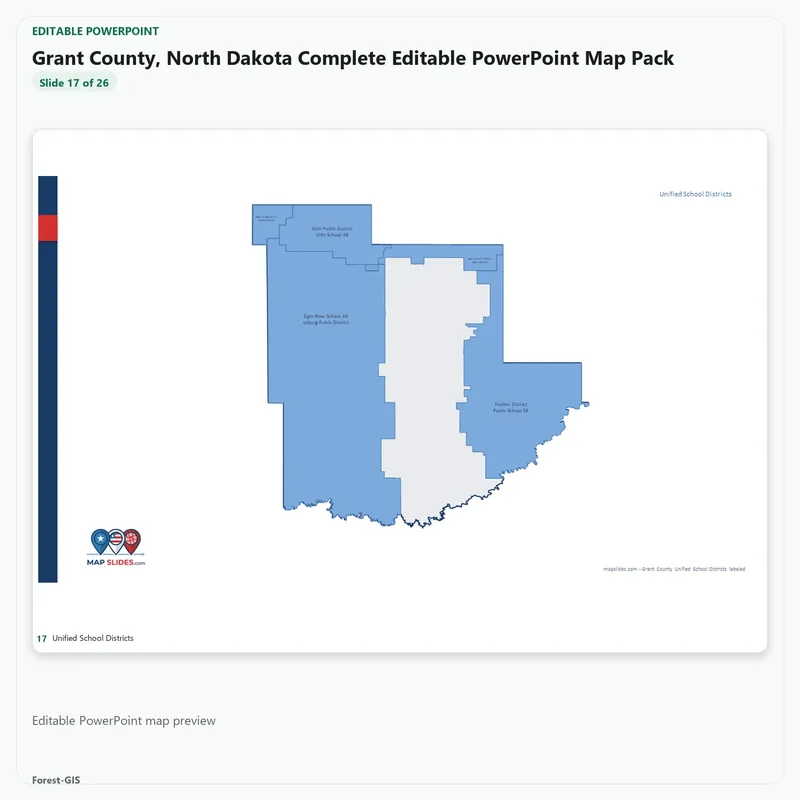 Grant County, North Dakota Editable Map Pack - Image 5