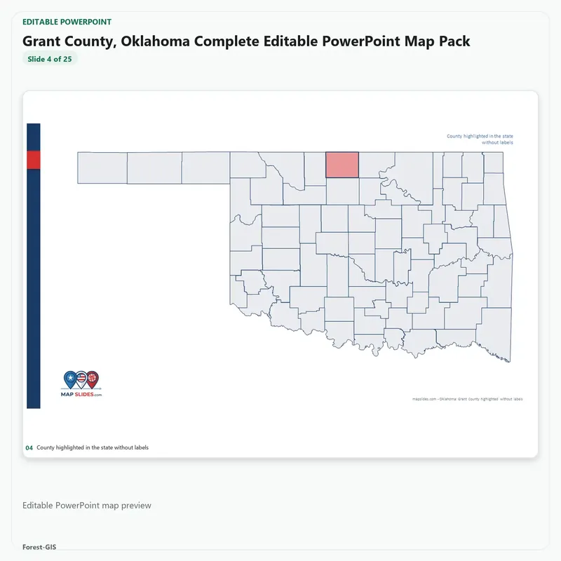 Grant County, Oklahoma Editable Map Pack - Image 4