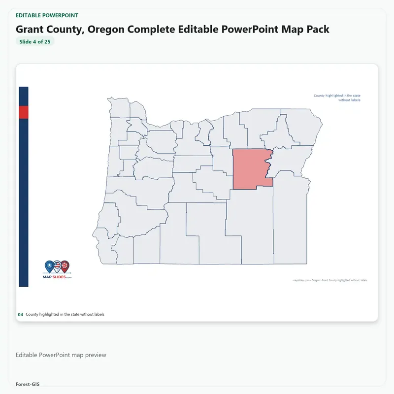 Grant County, Oregon Editable Map Pack - Image 4