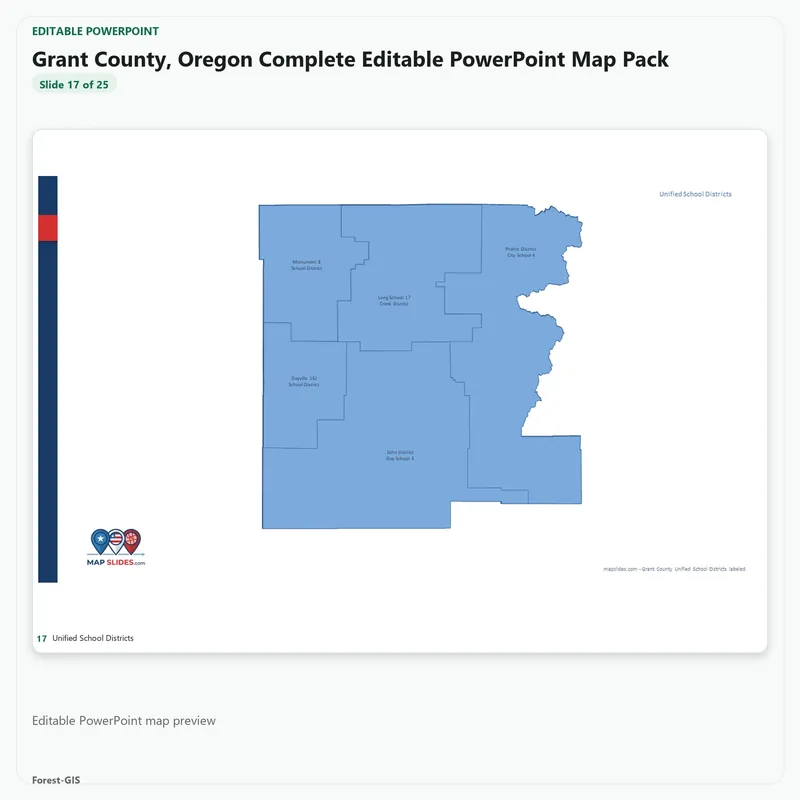 Grant County, Oregon Editable Map Pack - Image 5
