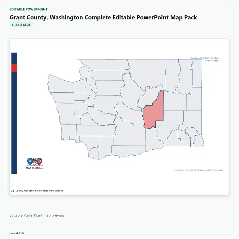 Grant County, Washington Editable Map Pack - Image 4