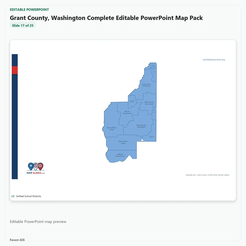 Grant County, Washington Editable Map Pack - Image 5