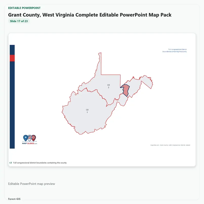 Grant County, West Virginia Editable Map Pack - Image 5