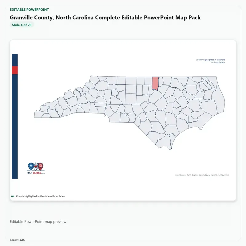 Granville County, North Carolina Editable Map Pack - Image 4