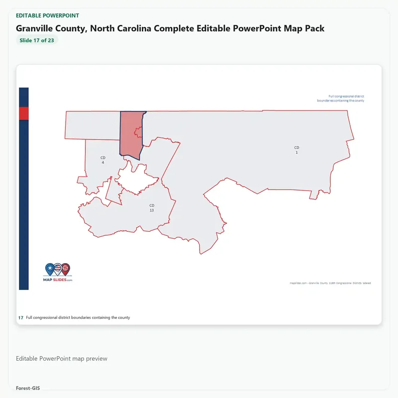 Granville County, North Carolina Editable Map Pack - Image 5