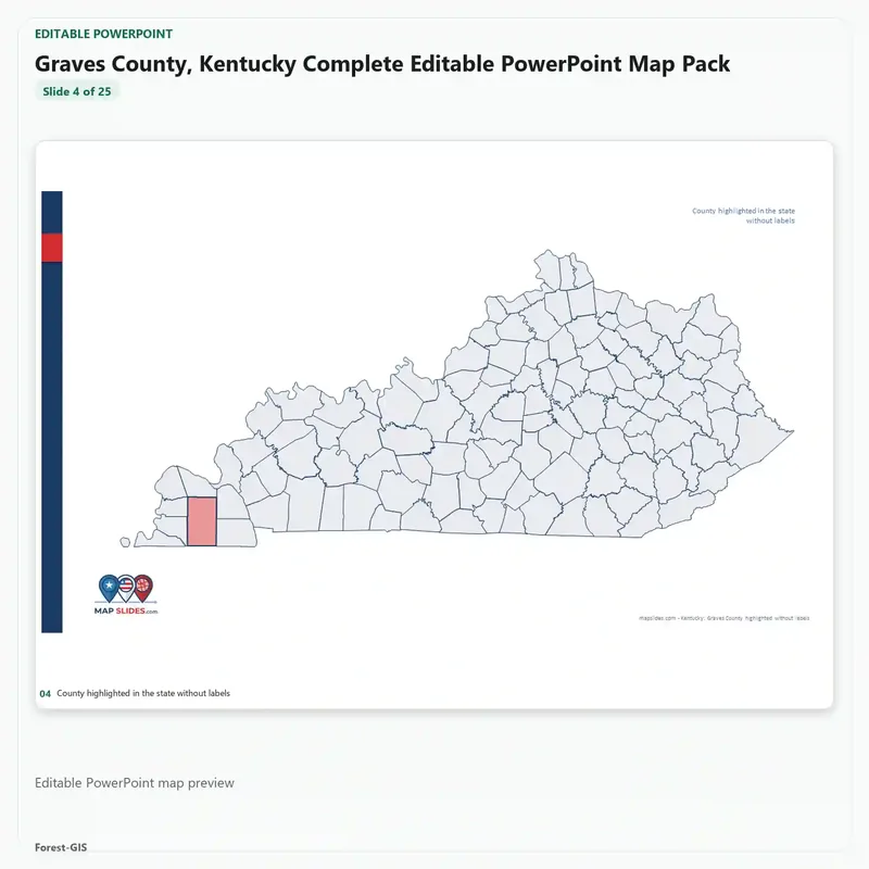 Graves County, Kentucky Editable Map Pack - Image 4