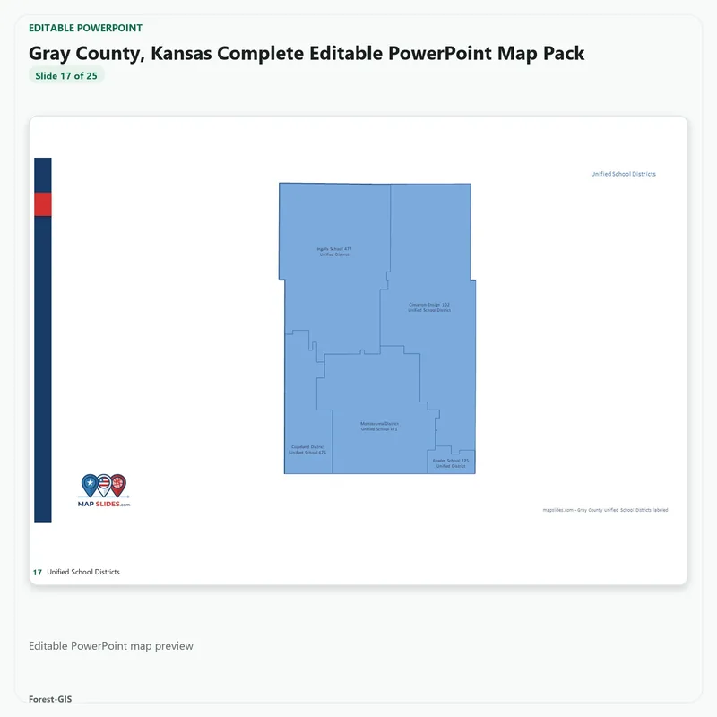 Gray County, Kansas Editable Map Pack - Image 5