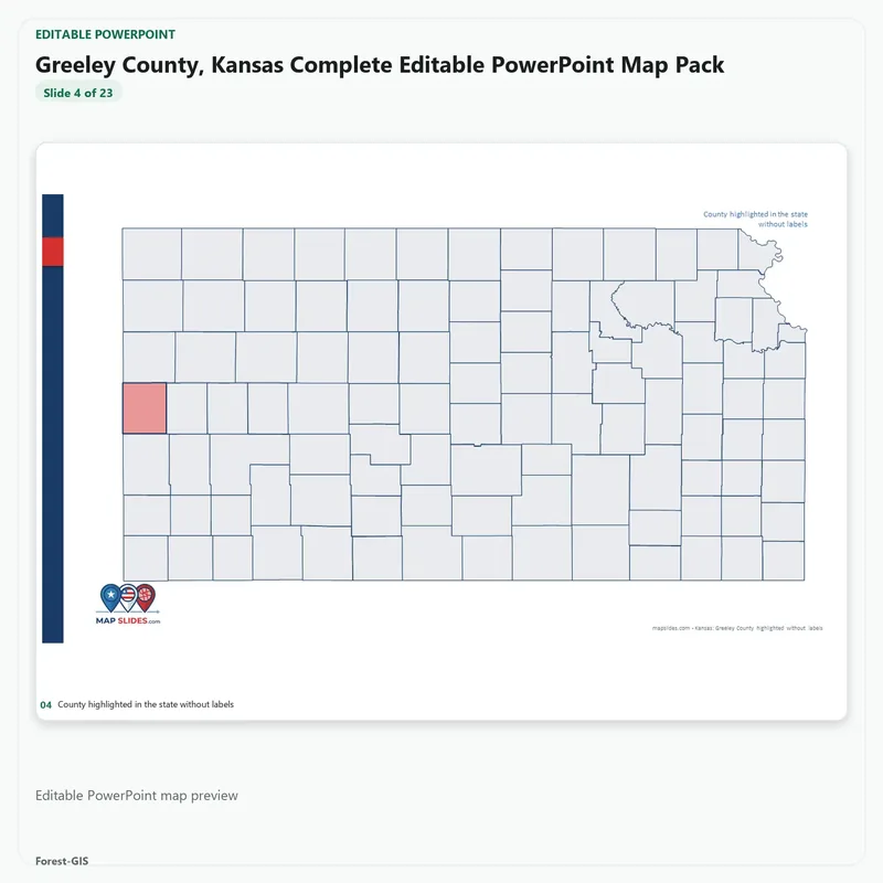 Greeley County, Kansas Editable Map Pack - Image 4