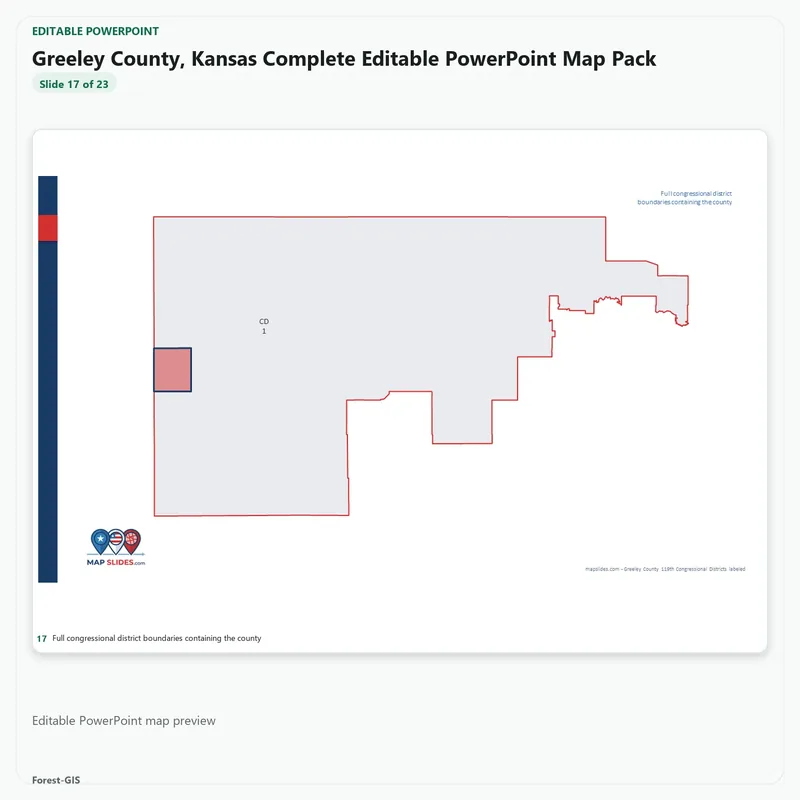 Greeley County, Kansas Editable Map Pack - Image 5