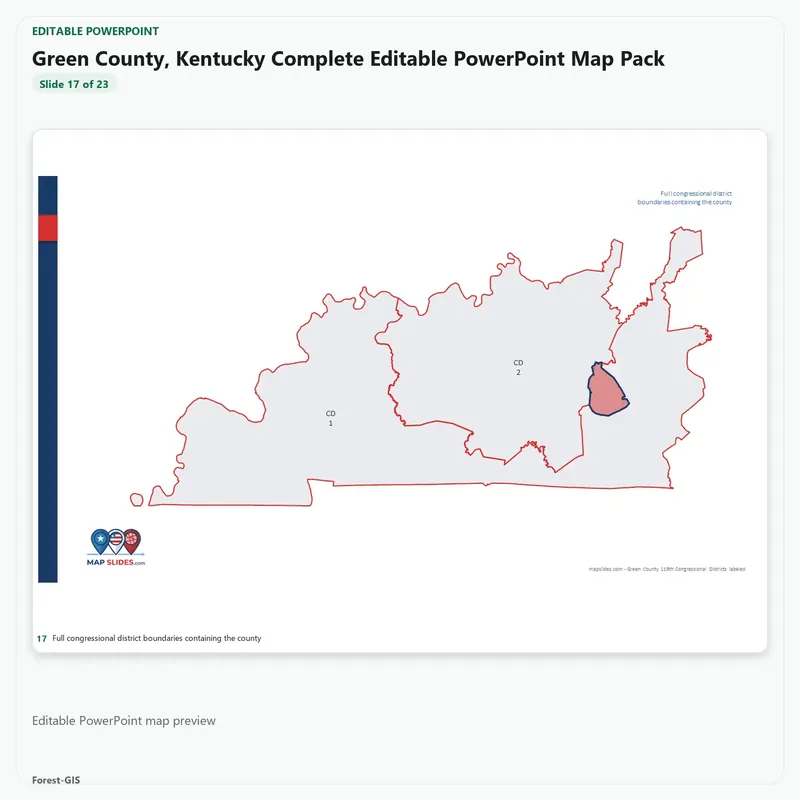 Green County, Kentucky Editable Map Pack - Image 5