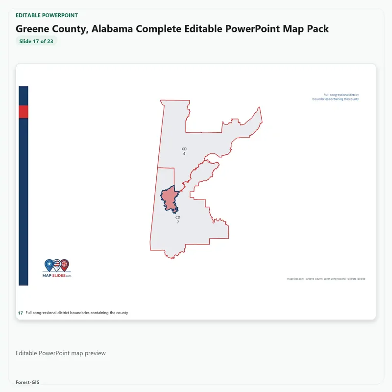 Greene County, Alabama Editable Map Pack - Image 5