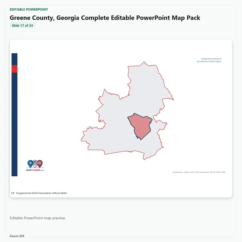 Greene County, Georgia Editable Map Pack - Image 5