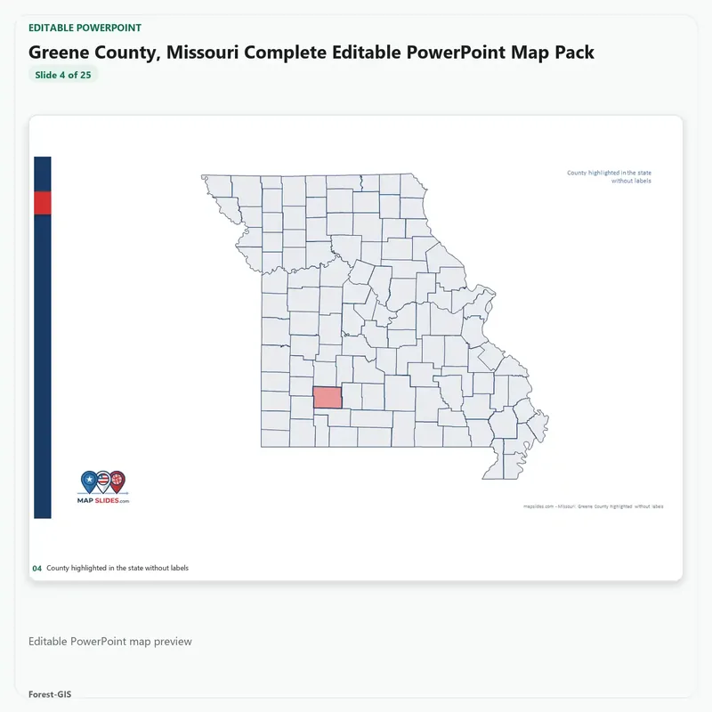 Greene County, Missouri Editable Map Pack - Image 4