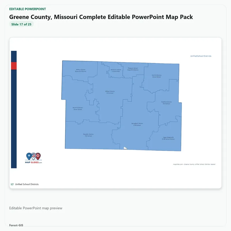 Greene County, Missouri Editable Map Pack - Image 5