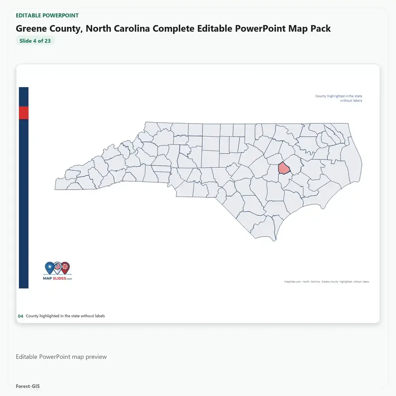 Greene County, North Carolina Editable Map Pack - Image 4