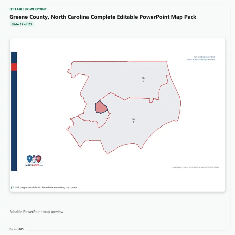 Greene County, North Carolina Editable Map Pack - Image 5
