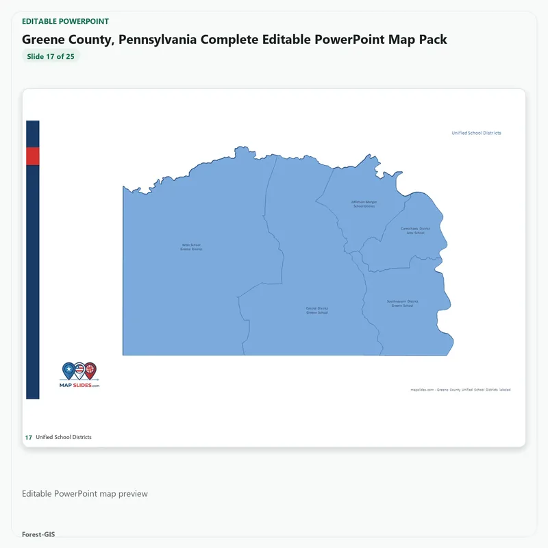 Greene County, Pennsylvania Editable Map Pack - Image 5