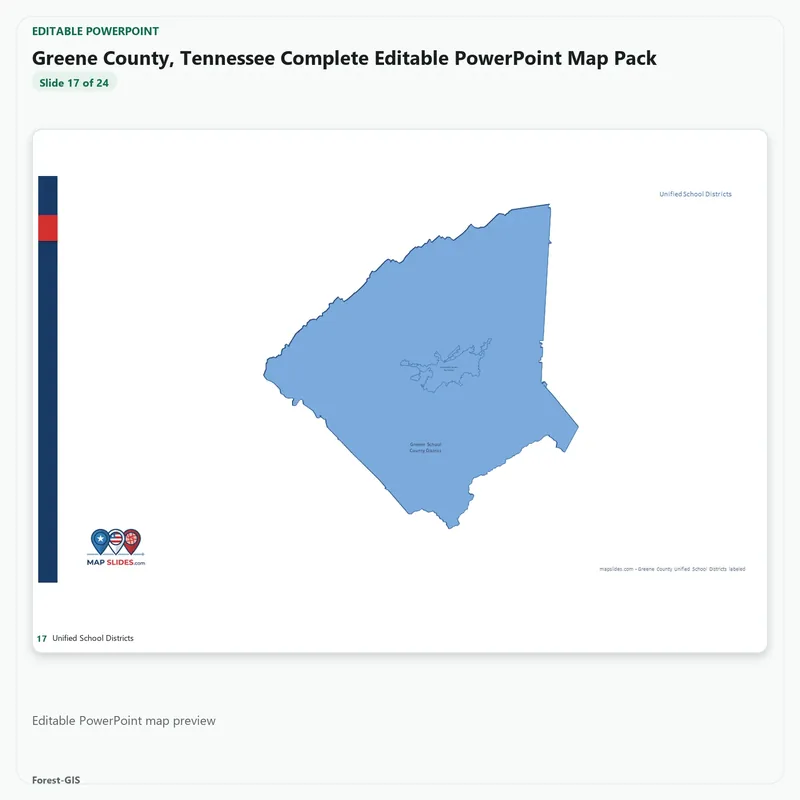 Greene County, Tennessee Editable Map Pack - Image 5