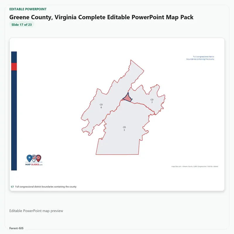 Greene County, Virginia Editable Map Pack - Image 5