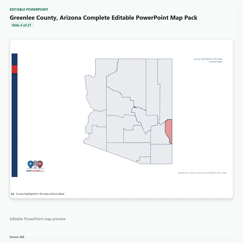 Greenlee County, Arizona Editable Map Pack - Image 4