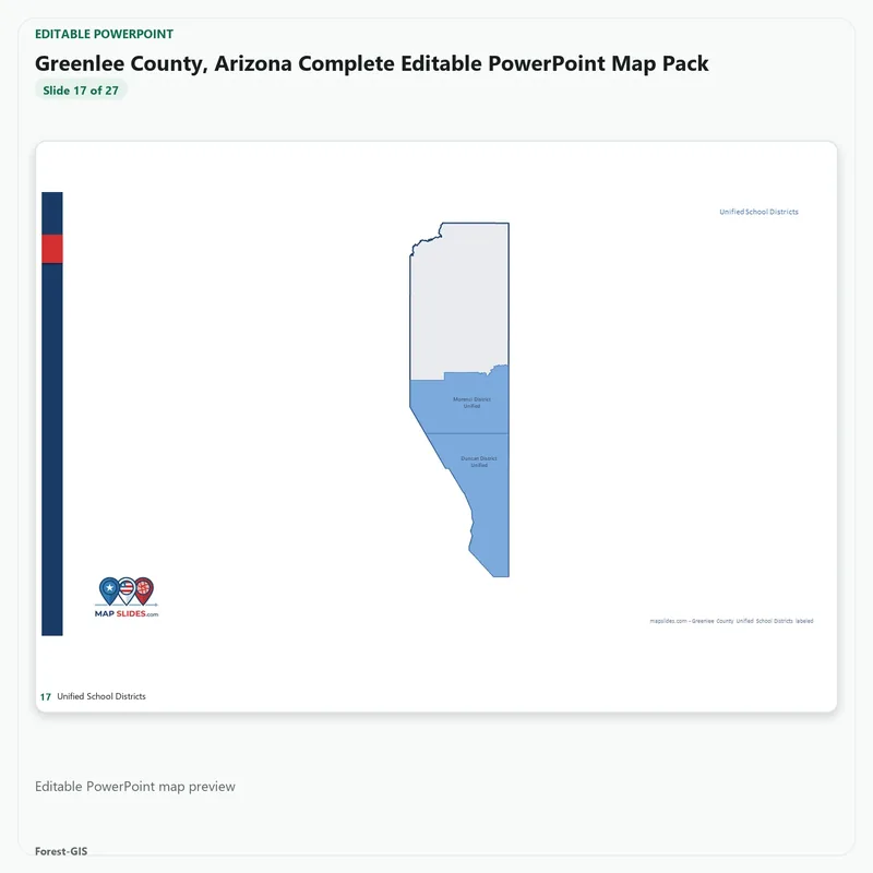 Greenlee County, Arizona Editable Map Pack - Image 5