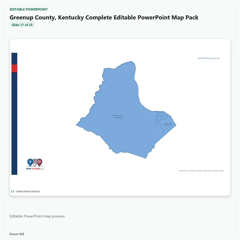 Greenup County, Kentucky Editable Map Pack - Image 5