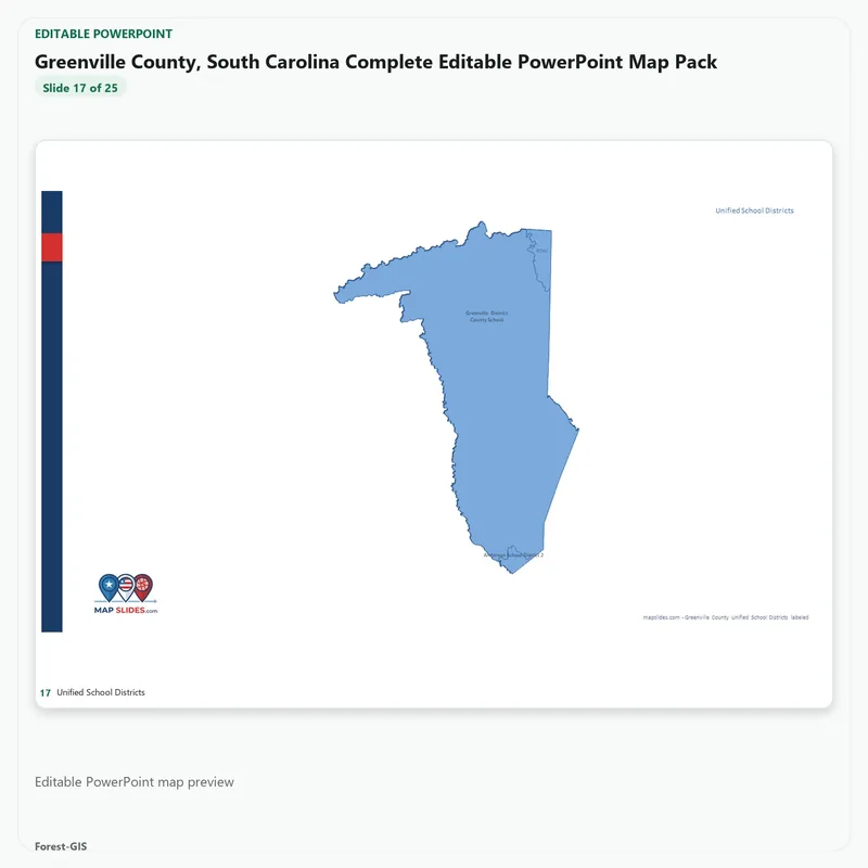 Greenville County, South Carolina Editable Map Pack - Image 5