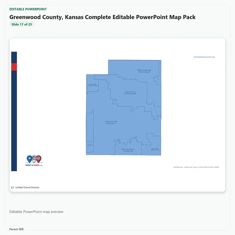 Greenwood County, Kansas Editable Map Pack - Image 5