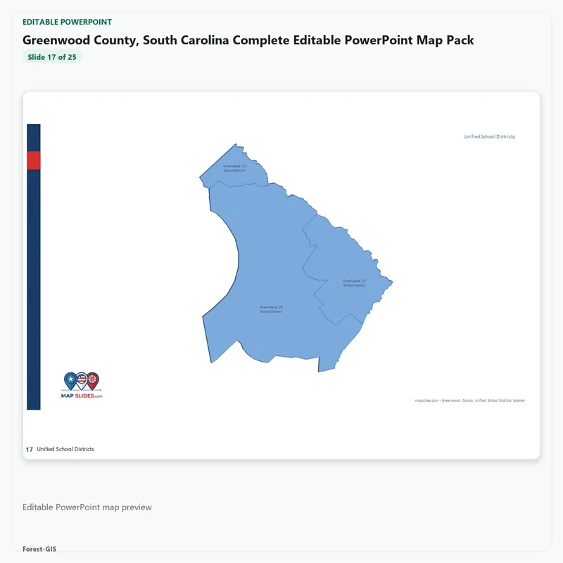 Greenwood County, South Carolina Editable Map Pack - Image 5