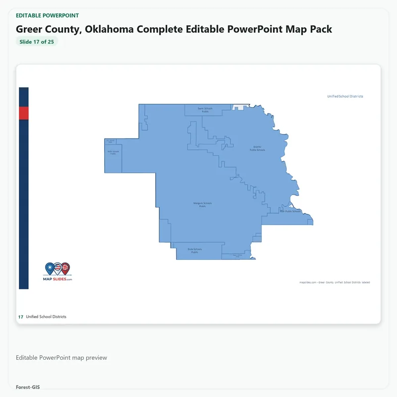 Greer County, Oklahoma Editable Map Pack - Image 5