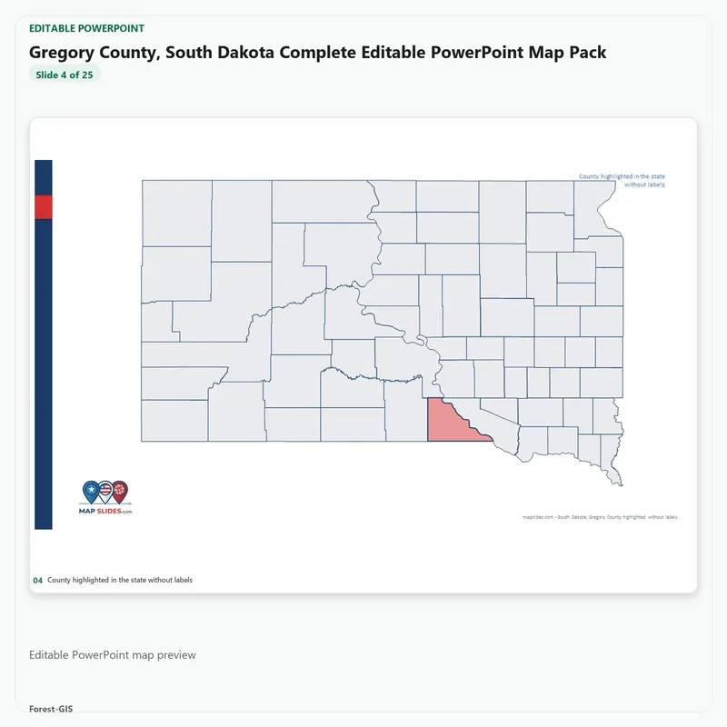 Gregory County, South Dakota Editable Map Pack - Image 4