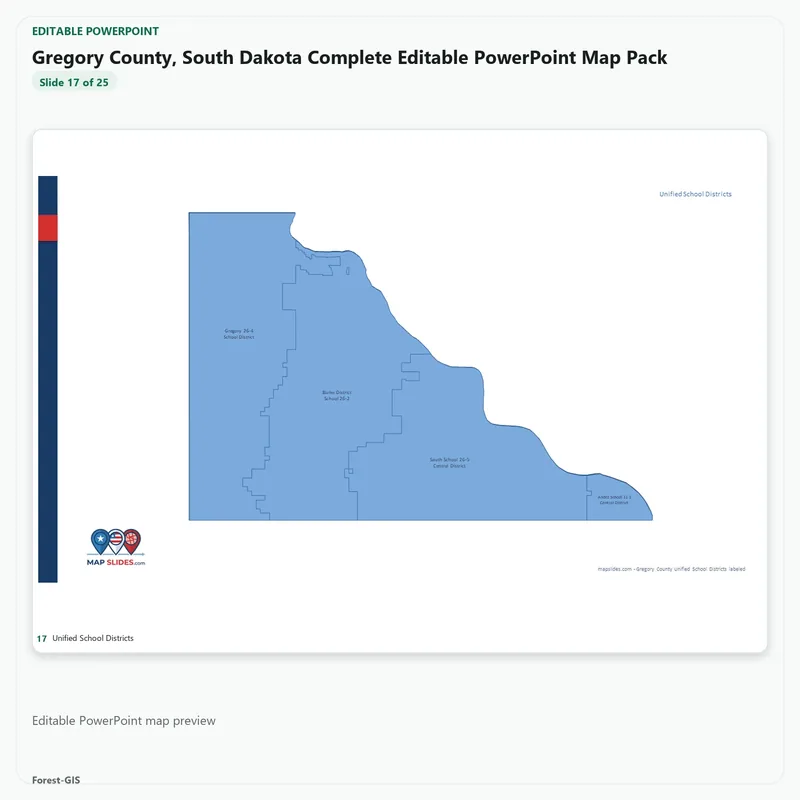 Gregory County, South Dakota Editable Map Pack - Image 5