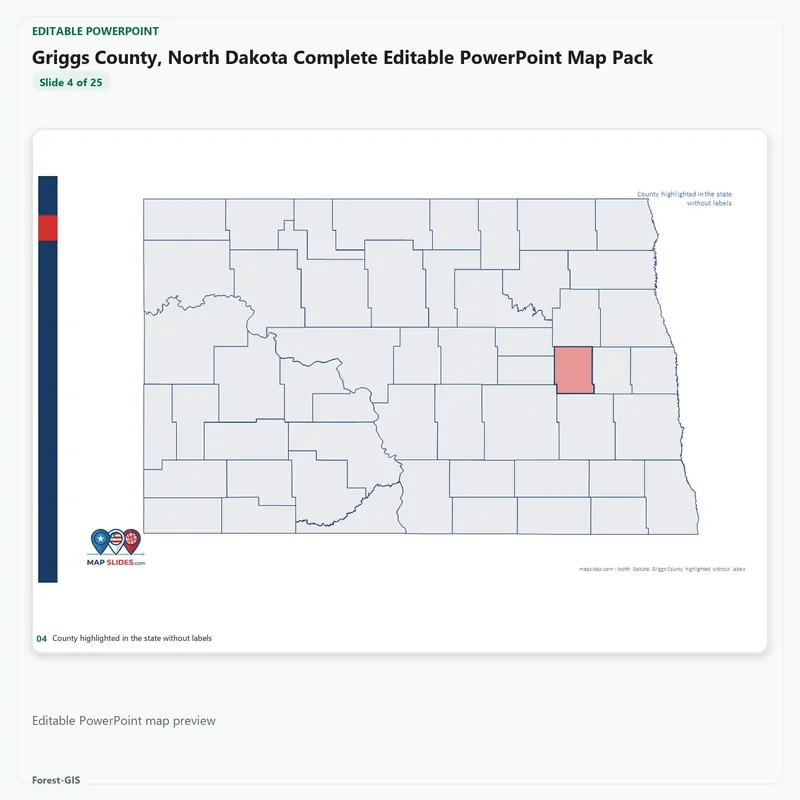 Griggs County, North Dakota Editable Map Pack - Image 4